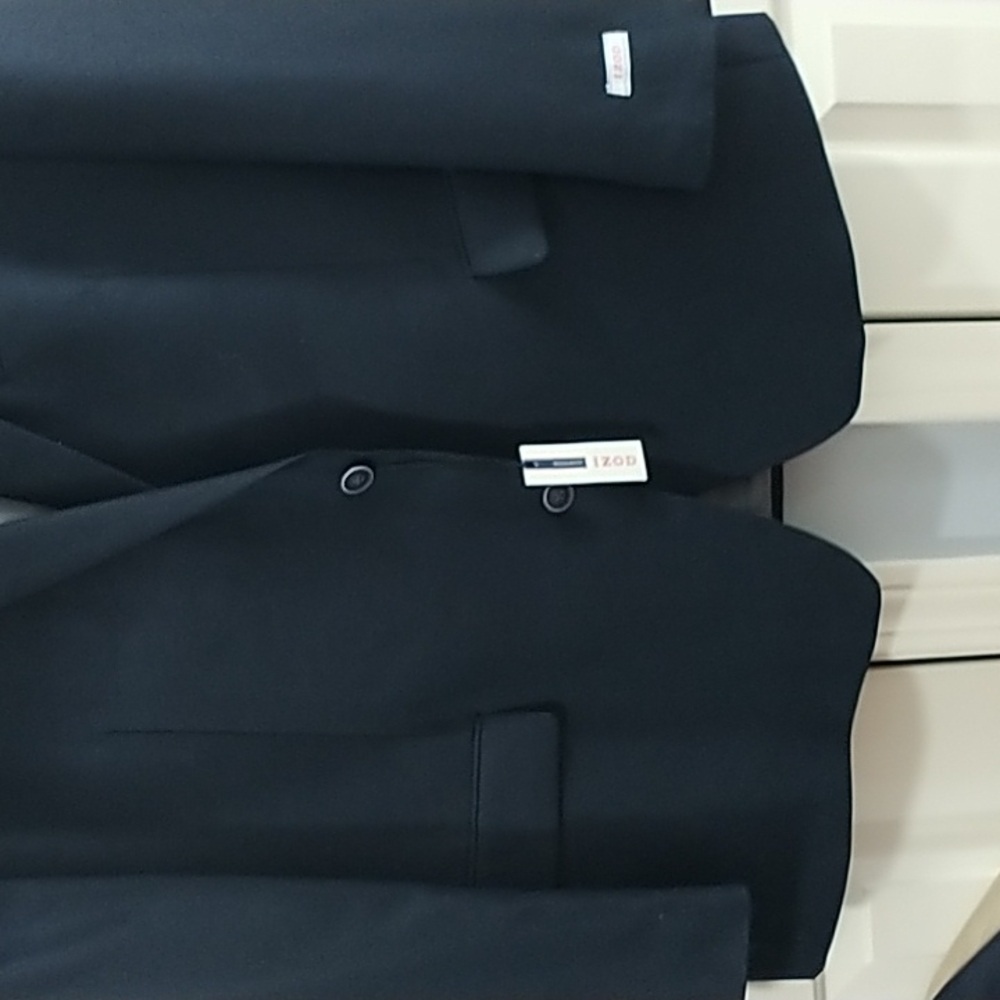 IZOD Classic Two Button Navy Blazer Fully Lined 50Reg - Picture 3 of 13